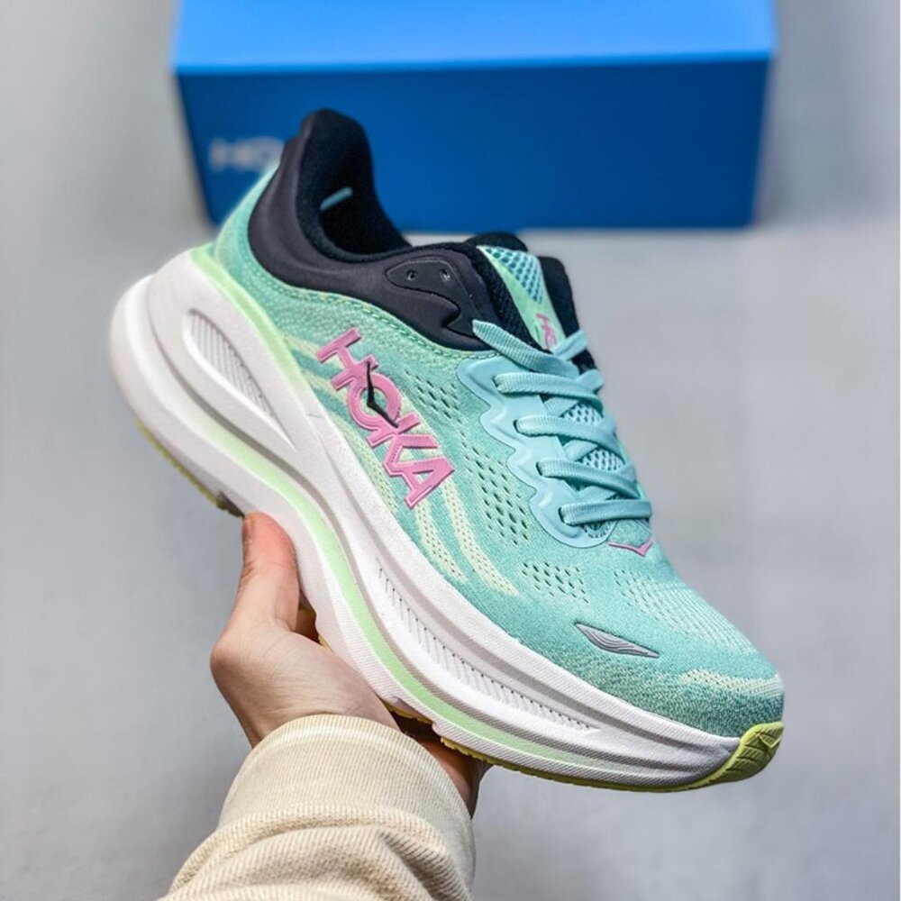 Hoka One One Skyward Low-Top Running Shoes Green